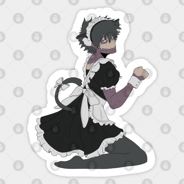 Dabi Neko Maid Sticker by Benji_Drawing